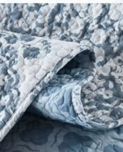 3 piece cotton bedspread coverlet blue queen king navy white cotton reversible