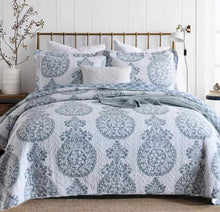 3 piece cotton bedspread coverlet blue queen king navy white cotton reversible