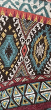 Cotton quilted bedspread queen king multicolour tribal  burgundy blue brown