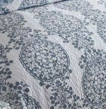 3 piece cotton bedspread coverlet blue queen king navy white cotton reversible