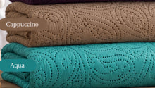 Lightweight coverlet bedspread queen king d solid royal elegant turquoise blue aqua