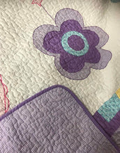 single / king single  cotton bedspread butterfly purple