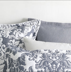 Riviera denim quilt cover set by logan & mason  Queen