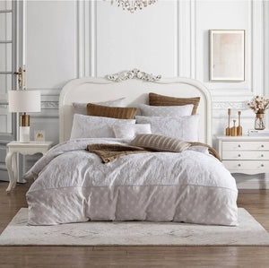 3 piece ChantillyQuilt Cover Queen Set  by Private Bridal white beige