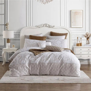 Chantilly  Quilt Cover KING Set  by Private Bridal white beige