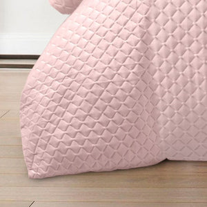 Alden bianca quilt cover set king blush pink velvet