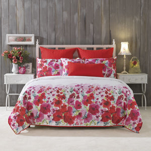 Makayla Red Quilt Cover Set BY BIANCA SINGLE