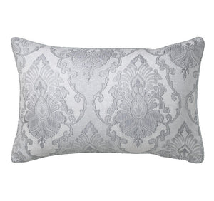 Marseilles king quilt cover set by davinci grey silver damask