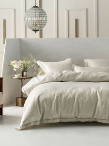 Treviso latte grace by linen house Queen  5 piece set beige  cream