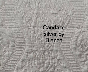 Candace bedspread Bianca silver Single 2  piece king single elegant bed cover