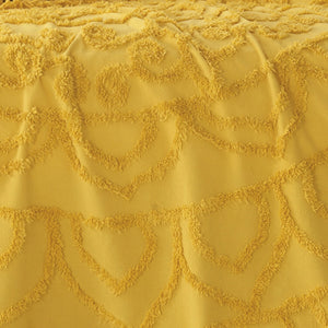 Santorini  mustard yellow cotton chenille 5 piece package double /queen