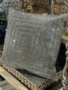 Glamour  unique special occasion bridal cushion bling silver elegant rhinestone decor cushion