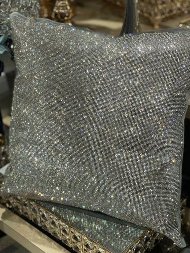 Glamour  unique special occasion sparkle dazzle bridal cushion bling silver elegant rhinestone decor cushion