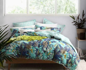 Moana teal quilt cover set by Logan and mason blue navy