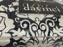 Davinci Coronet ink French damask Navy beige elegant Chenille queen Elegant chenille luxury quality