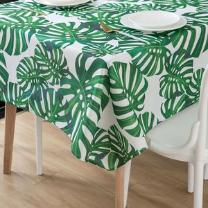 Table cover cloth 6-8 seater quality large green rainforest natural