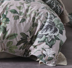 The forestry quilt cover by linen house cotton green botanical queen