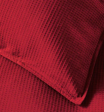 Waffle red cotton linen house quilt cover set deco red ruby