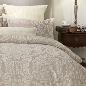 Renata quilt cover set king 3 piece provincial damask jacquard royal