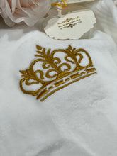 Luxury Hotel quality embroidered gold cotton bath robe towel bridal elegant velvet