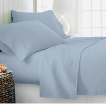 new 4 piece 500 thread count pure cotton sheet set queen soft baby blue sky