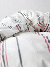 Caspian quilt cover by linen house king nautical strips blue red cotton