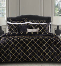 Sale Davinci Julienne black king   Diamond elegant quilt cover black gold velvet glamour quilt cover set