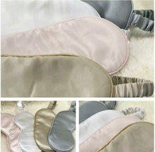 New silk mulberry silk scrunchies and eye mask 25 momme silver 4 piece package beige gold