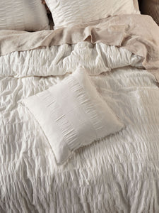 Shrimpton white quilt cover set cotton by linen House bridal white king