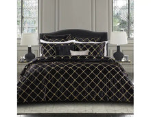 Sale Davinci Julienne black king   Diamond elegant quilt cover black gold velvet glamour quilt cover set