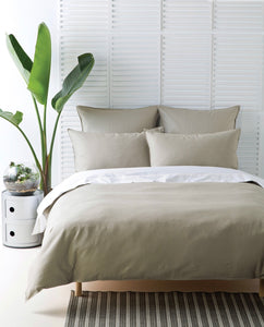 Linen house cotton waffle linen quilt cover set natural nutural