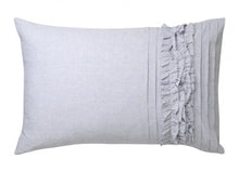 2023 Sale clovelly chambray by Logan and mason ruffle silver grey ruffle king quilt cover