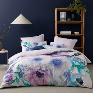 Lovelle lilac by Logan and mason floral blue purple queen