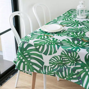 Table cover cloth 6-8 seater quality large green rainforest natural