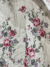3 piece cotton bedspread pink beige coverlet girl pink vintage provincial floral pretty cotton reversible quilted