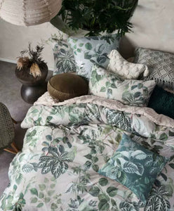 The forestry quilt cover by linen house cotton green botanical queen