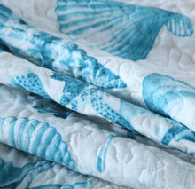 Sale 3 piece cotton bedspread coverlet blue nautical reversible vibrant colourful cultural inspired summer reversible