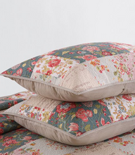 Sale Cotton bedspread coverlet quilted queen king vintage beige floral patchwork style