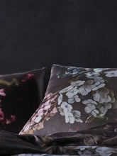 Violette quilt cover by line house black purple lilac floral king cotton