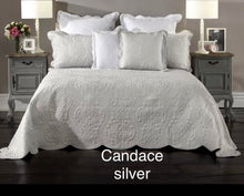 Candace bedspread Bianca silver Single 2  piece king single elegant bed cover