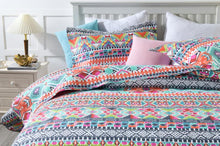 Sale 3 piece cotton bedspread coverlet  colour Moroccan vibrant colourful cultural inspired summer reversible