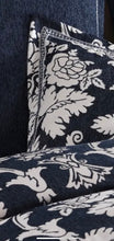 Davinci Coronet ink French damask Navy beige elegant Chenille queen Elegant chenille luxury quality