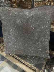 Glamour  unique special occasion sparkle dazzle bridal cushion bling silver elegant rhinestone decor cushion