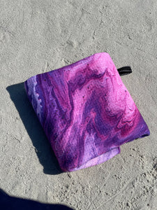 New Microfibre Sand Proof Beach Waffle Towel Quick Dry Travel pink purple compact