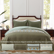 3 piece Green modern coverlet bedspread queen king design light weight paisley floral