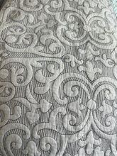 New Embroidery of   3 piece bedspread quilted coverlet cotton queen king grey provincial damask grey white