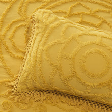 Santorini  mustard yellow cotton chenille 5 piece package double /queen