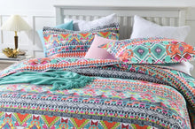 Sale 3 piece cotton bedspread coverlet  colour Moroccan vibrant colourful cultural inspired summer reversible