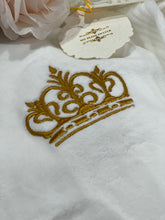 Luxury Hotel quality embroidered gold cotton bath robe towel bridal elegant velvet