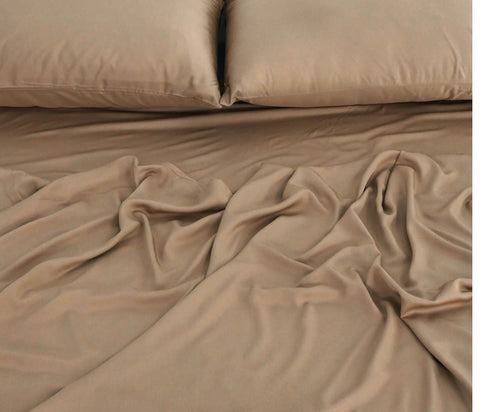 new 4 piece 500 thread count pure cotton sheet set queen bronze brown cappuccino